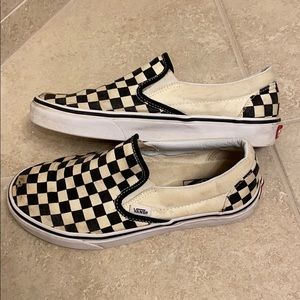 Checkered Slip On Vans